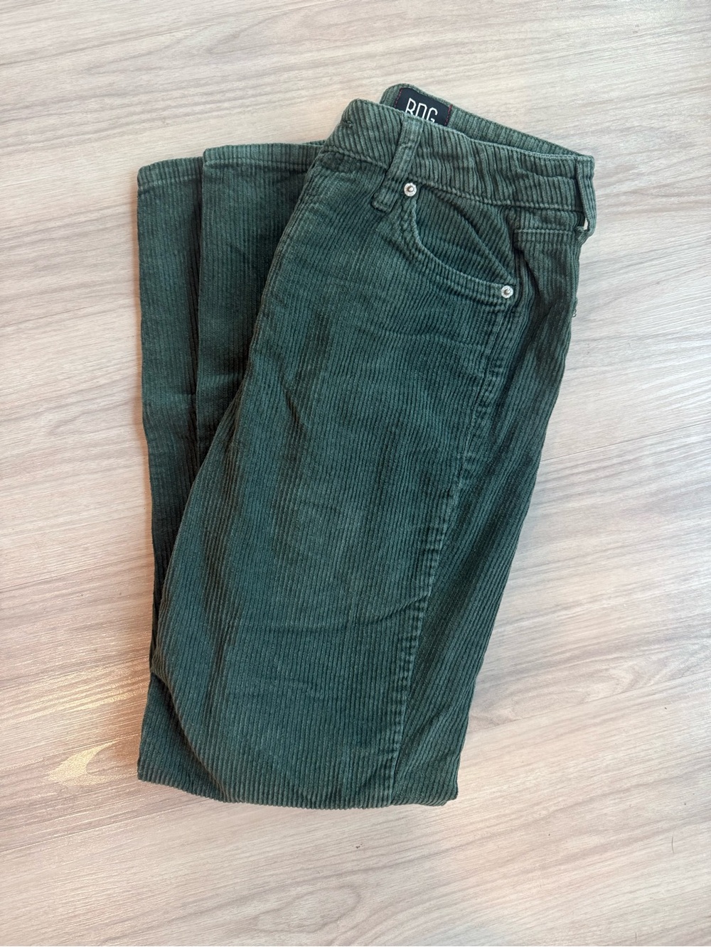 BDG/Urban Outfitters Green Corduroy High-Rise Mom Jeans